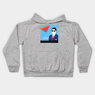 Rad, White and Blue Kids Hoodie